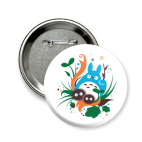 Значок 58 мм Веселый Тоторо