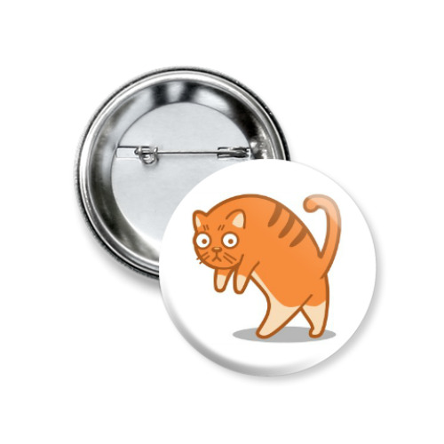 Значок 37мм с принтом Котик