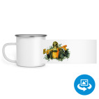 Кружка металлическая белая (круговая запечатка)