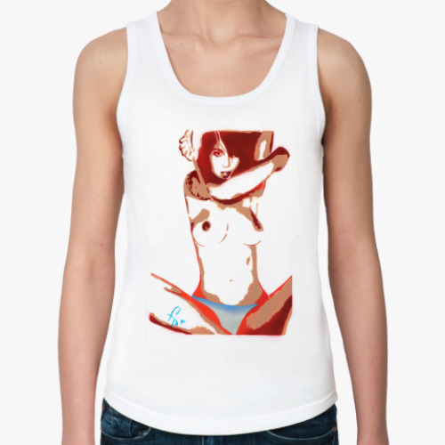 Женская майка с принтом Сексуальная девушка