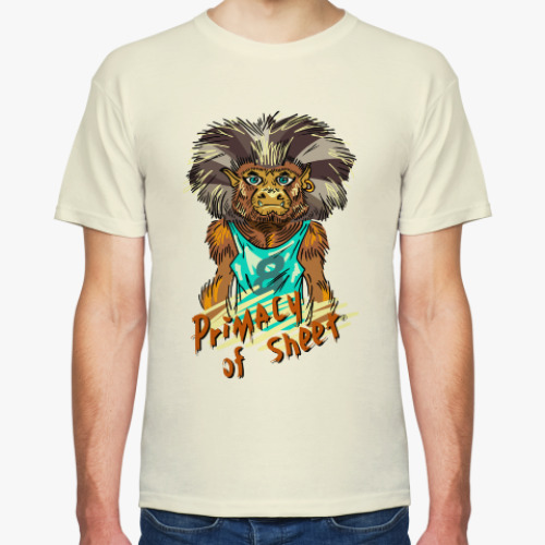 Футболка с принтом Примат Листа.