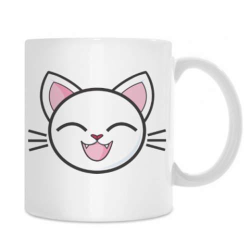 Кружка с принтом Happy Cat