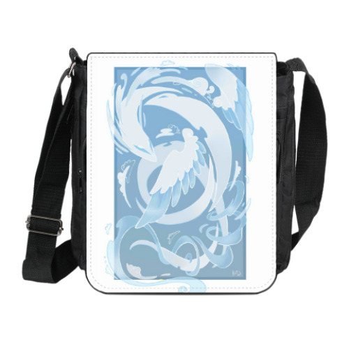 Сумка на плечо (мини-планшет) с принтом Дракон-стихия "Воздух"