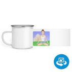 Кружка металлическая белая (круговая запечатка)