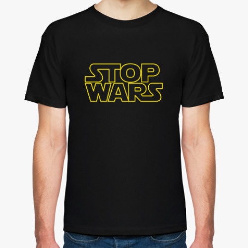 Футболка с принтом Stop Wars,Звёздные Войны,Star Wars