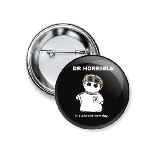 Значок 37мм с принтом Dr Horrible