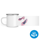 Кружка металлическая белая (круговая запечатка)