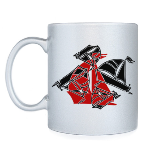 Кружка с принтом Парусник