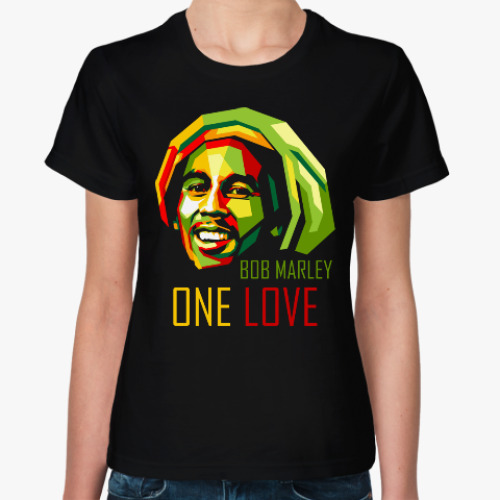Женская футболка с принтом Боб Марли