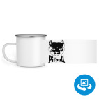 Кружка металлическая белая (круговая запечатка)