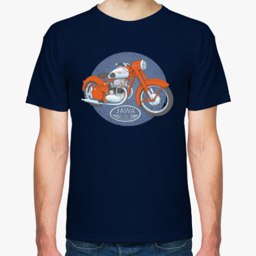 Футболка с принтом Мотоцикл Ява