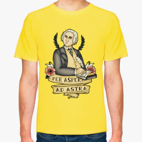 Футболка с принтом Ломоносов в стиле олдскул