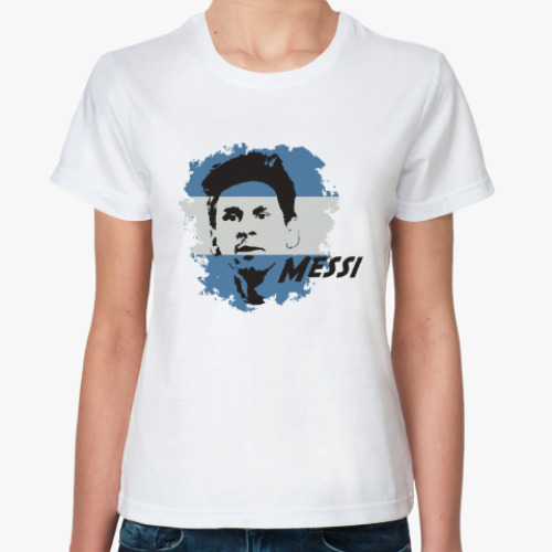 Классическая футболка с принтом Месси