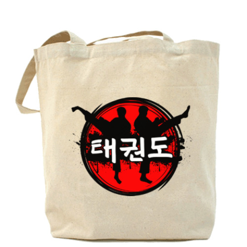 Сумка шоппер с принтом таэквон-до