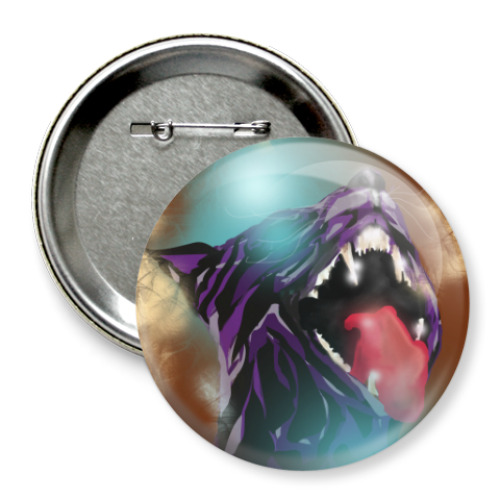 Значок 75мм с принтом Пантера