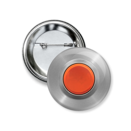 Значок 37мм Красная кнопка
