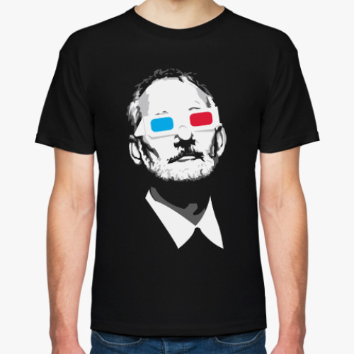 Футболка с принтом Билл Мюррей в 3D очках