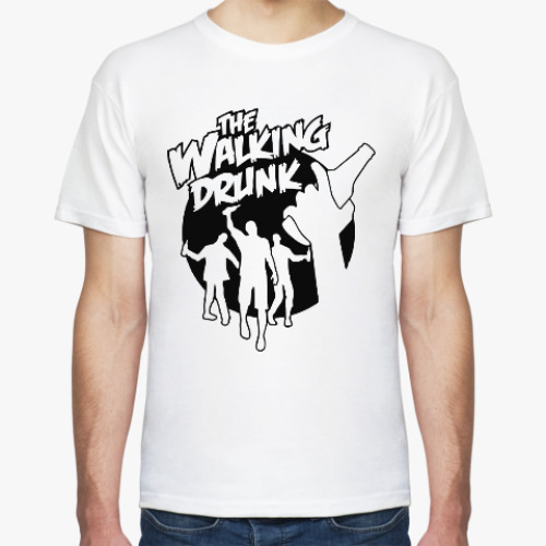 Футболка с принтом Ходячие Алкаши