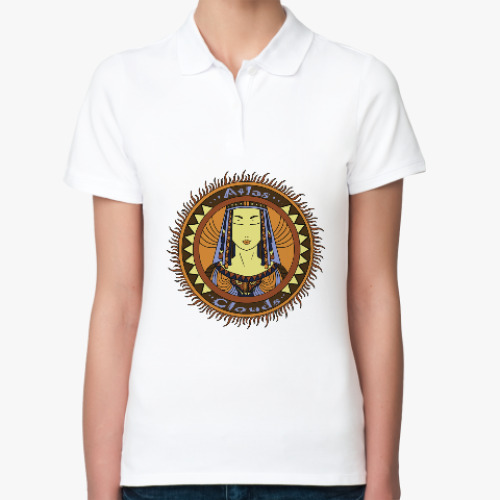 Женская рубашка поло (печать) с принтом Эвенкийка