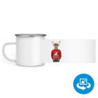 Кружка металлическая белая (круговая запечатка)