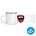 Кружка металлическая белая (круговая запечатка)