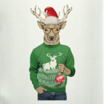 олень хипстер