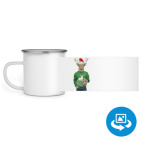 Кружка металлическая белая (круговая запечатка)