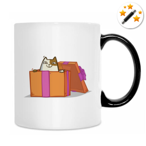 Кружка-хамелеон с принтом Новокот — Пятничный Котик №36