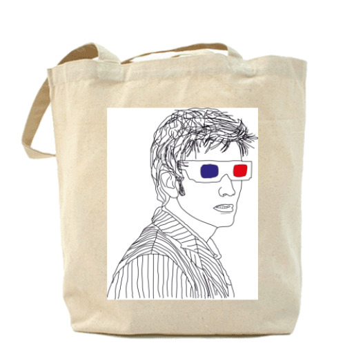 Сумка шоппер с принтом  Дэвид Теннант