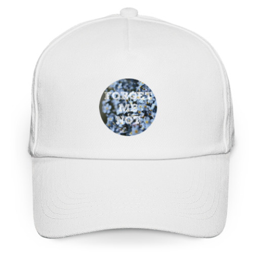 Кепка бейсболка с принтом Незабудки