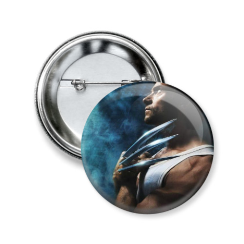 Значок 50мм с принтом Росомаха