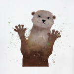 Выдра и брызги