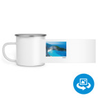 Кружка металлическая белая (круговая запечатка)