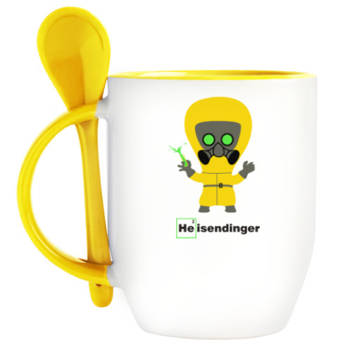 Кружка с ложкой с принтом Heisendinger