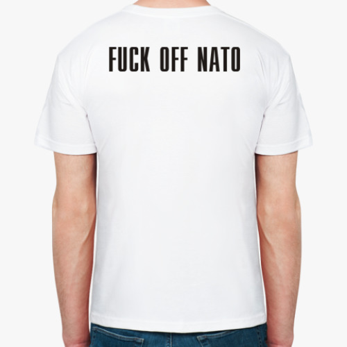 Футболка с принтом  FUCK OFF NATO!