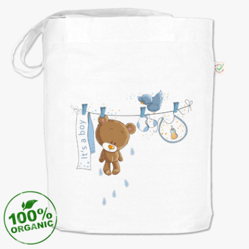 Сумка шоппер с принтом Это мальчик