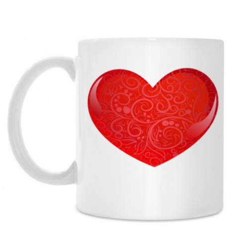 Кружка с принтом Стеклянное сердце