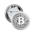 Значок 50 мм Bitcoin BTC Coin