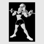 Постер 20 х 30 см Фитнесгерл