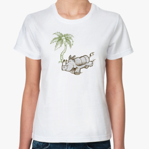 Классическая футболка с принтом Африка