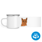 Кружка металлическая белая (круговая запечатка)