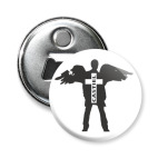 Магнит-открывашка 58 мм Здесь был Кас - Supernatural