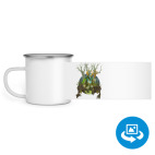 Кружка металлическая белая (круговая запечатка)