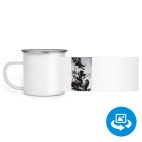 Кружка металлическая белая (круговая запечатка)