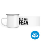 Кружка металлическая белая (круговая запечатка)