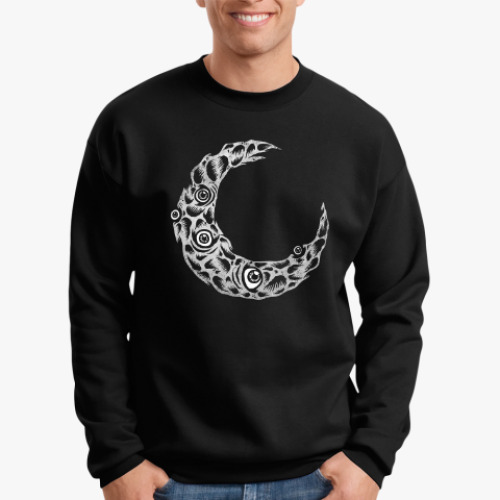 Свитшот с принтом Полумесяц с Глазами