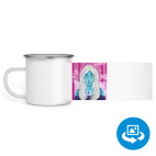 Кружка металлическая белая (круговая запечатка)