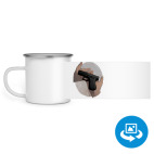 Кружка металлическая белая (круговая запечатка)