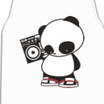 Панда с магнитофоном