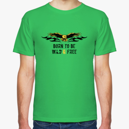 Футболка с принтом Born To Be Wild & Free